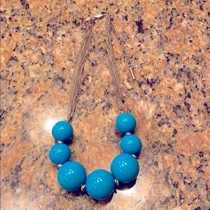 Blue bead necklace